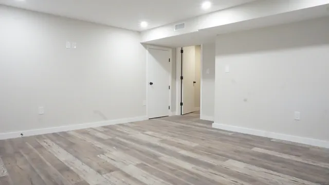 a view of small space with racks on the wall