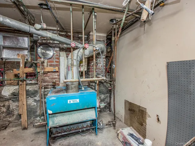 a view of room with racks on the wall