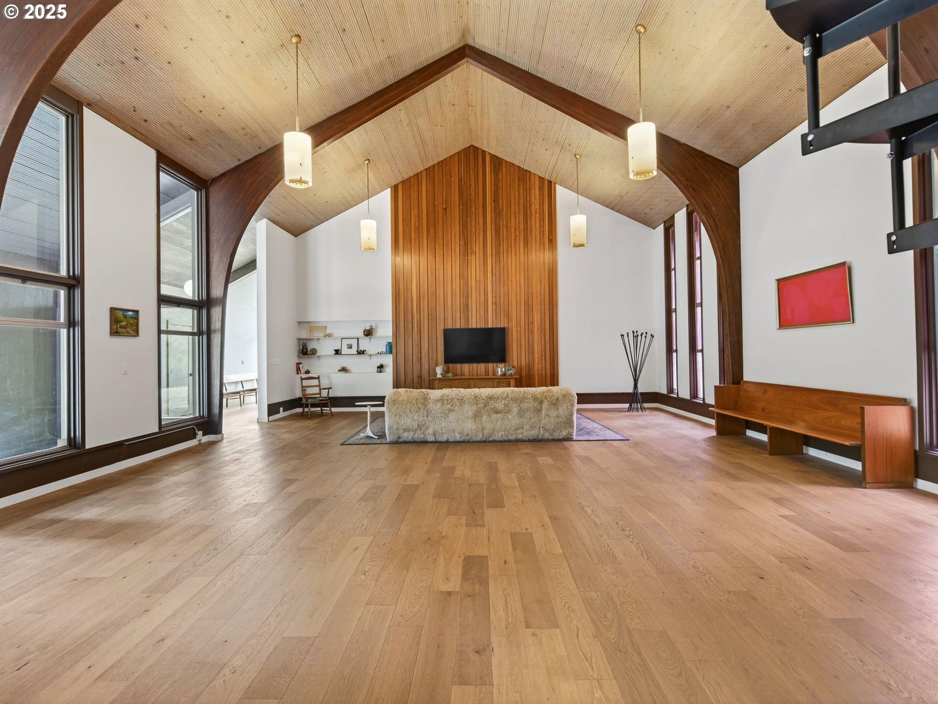 2590 Long Street Sweet Home, OR 97386 - Photo 15 of 48 a view of an empty room with window and hardwood floor