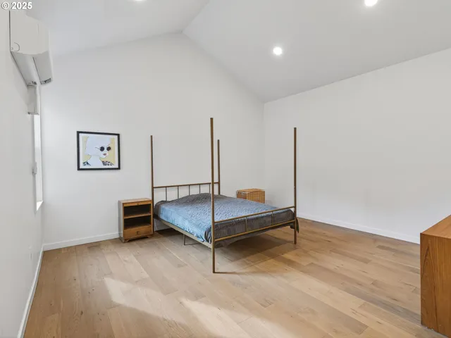 a bedroom with furniture