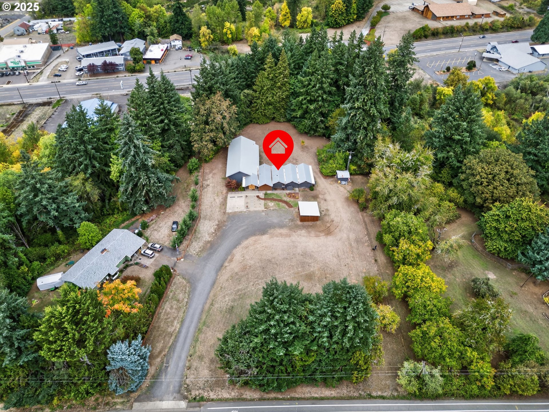 2590 Long Street Sweet Home, OR 97386 - Photo 10 of 48 an aerial view of a house with outdoor space