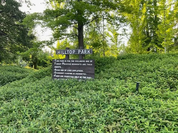a view of a sign of a park