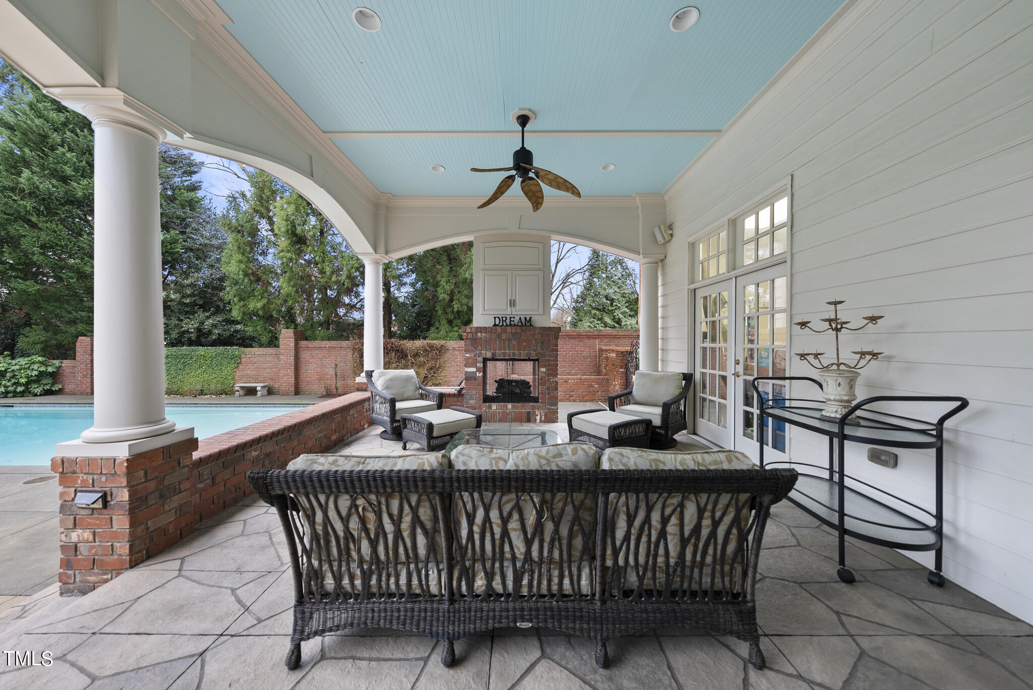 2408 Wakefield Plantation Drive Raleigh, NC 27614 - Photo 49 of 61 Covered Porch with Fireplace