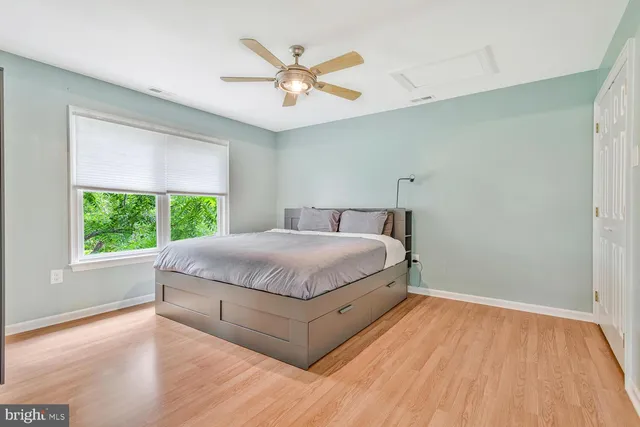 a view of a lake with a yard