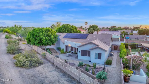 an aerial view of multiple house