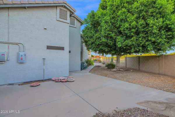 a backyard of a house