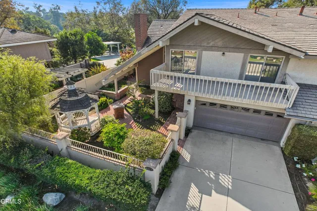 a view of a house with a balcony