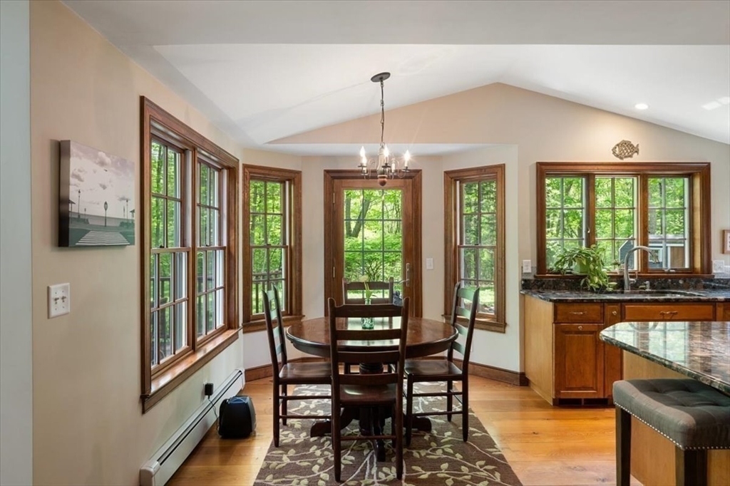 94 Middleton Road Boxford, MA 01921 - Photo 22 of 36 a view of a dining room with furniture large windows and wooden floor