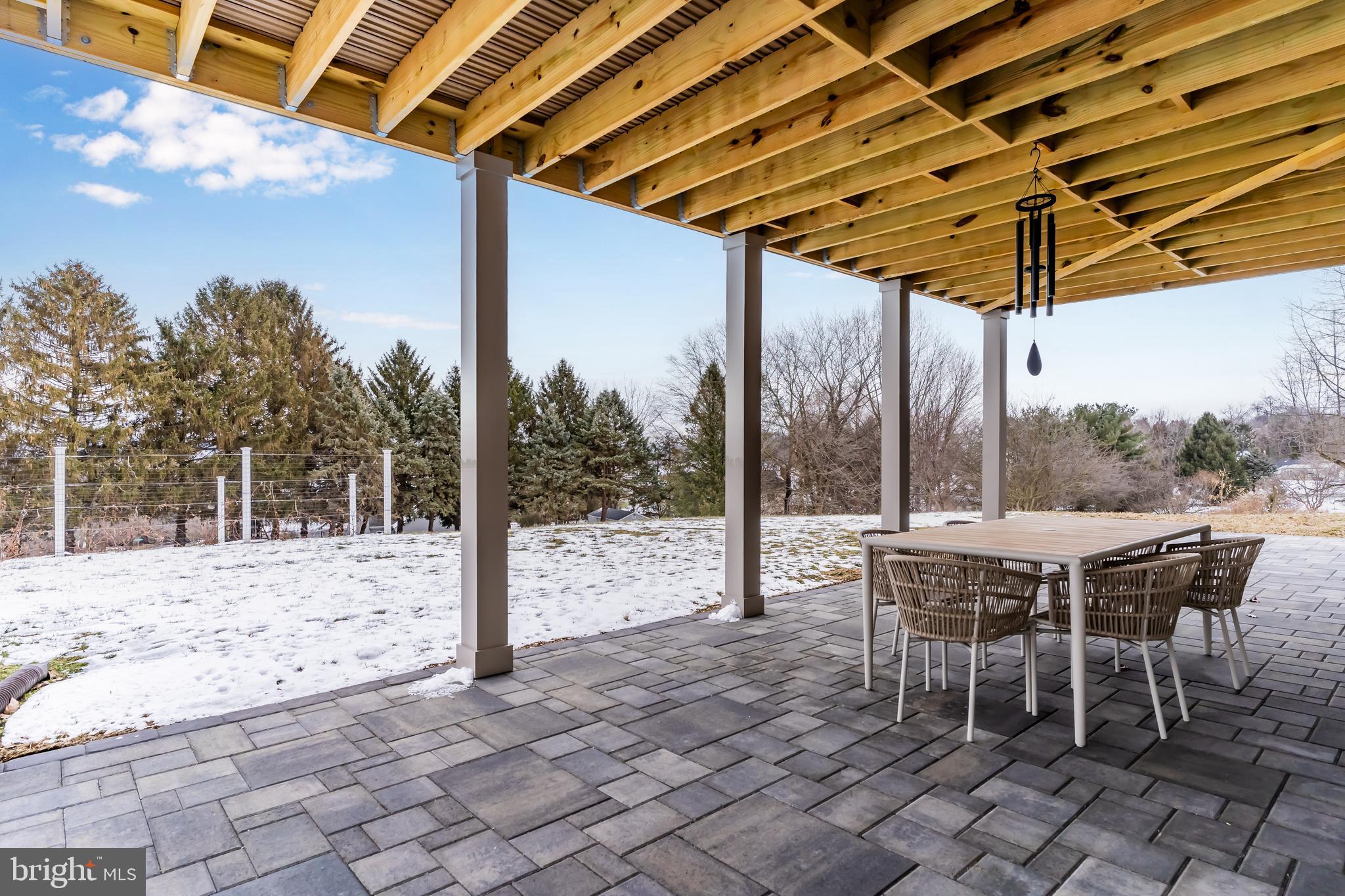 1 Strawberry Lane Lititz, PA 17543 - Photo 80 of 80 a view of a patio with a table and chairs under an umbrella