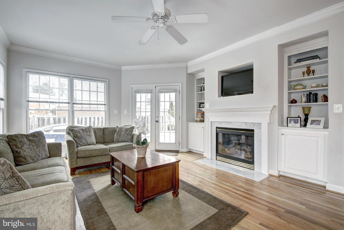 2173 South Glebe Road Arlington, VA 22206 - Photo 9 of 30 Gas Fireplace and Custom Built-Ins