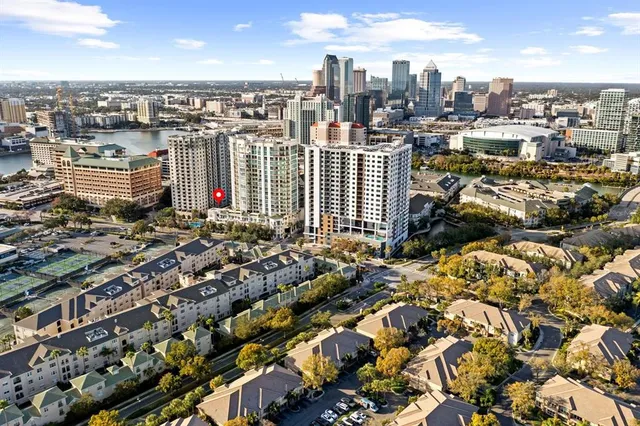 an aerial view of city