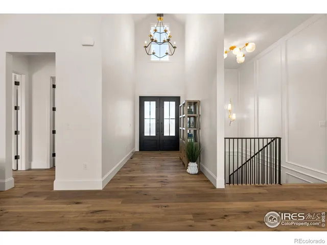 a view interior of a house with wooden floor