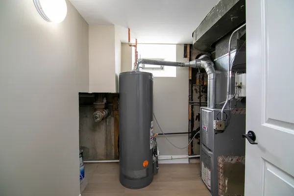 a view of water heater room