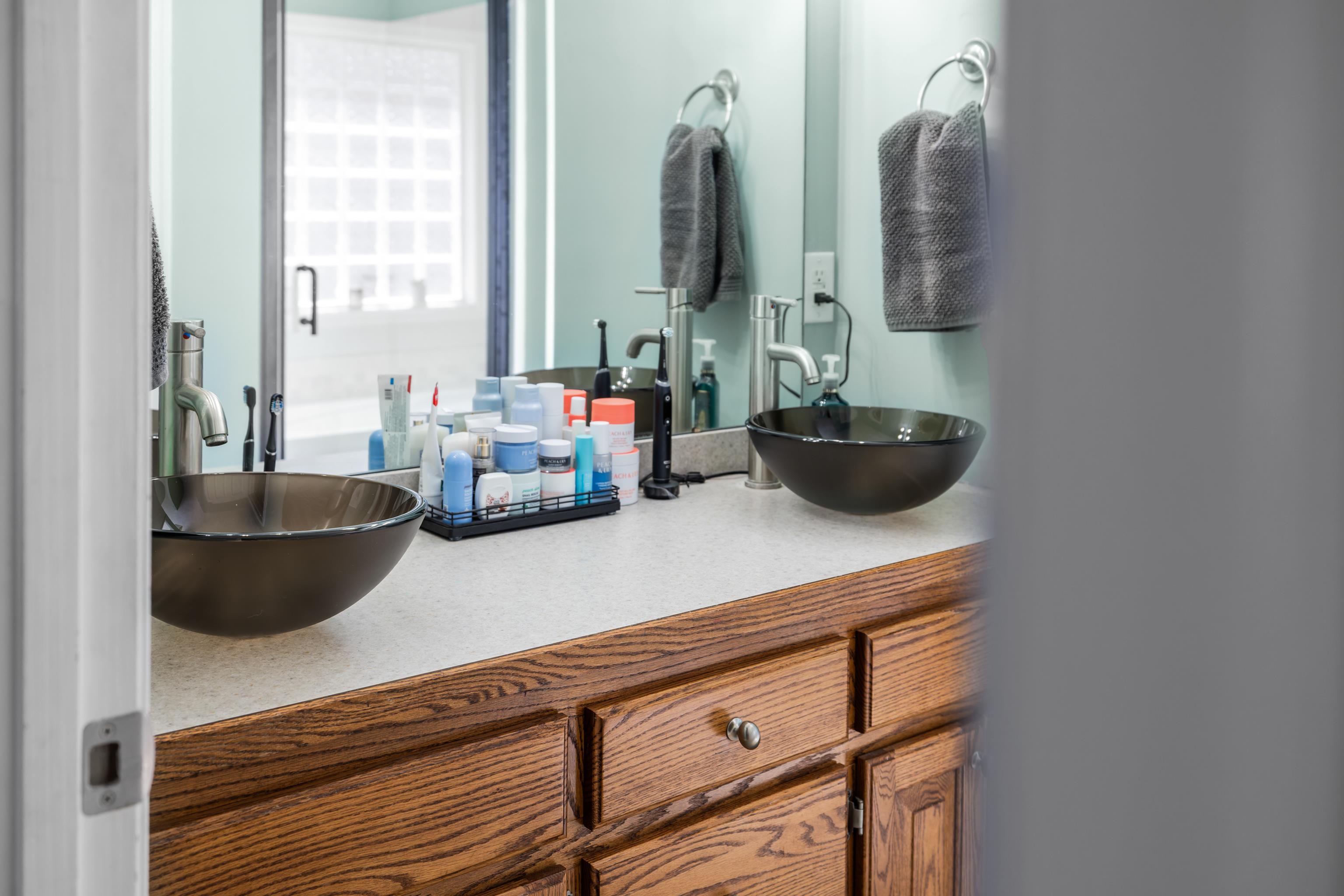 105 Stone Drive Stuarts Draft, VA 24477 - Photo 30 of 62 a kitchen with a potted plant on the counter and a sink