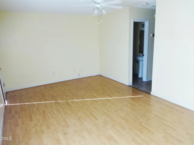 a view of a room with an empty space