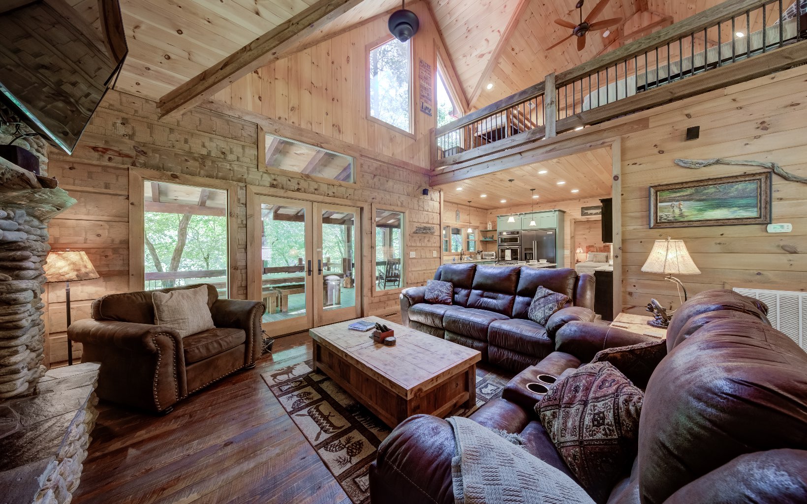 15 Kiki's River Road Blue Ridge, GA 30513 - Photo 15 of 32 a living room with furniture and a large window