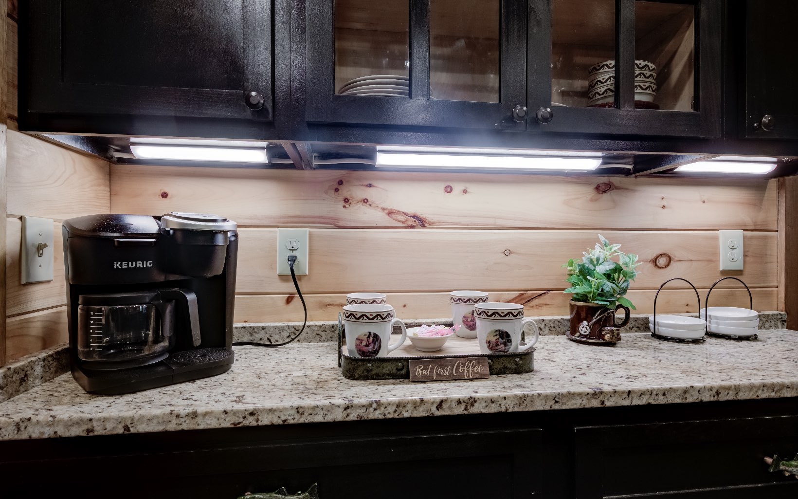 15 Kiki's River Road Blue Ridge, GA 30513 - Photo 20 of 32 a kitchen with granite countertop lots of different cabinets