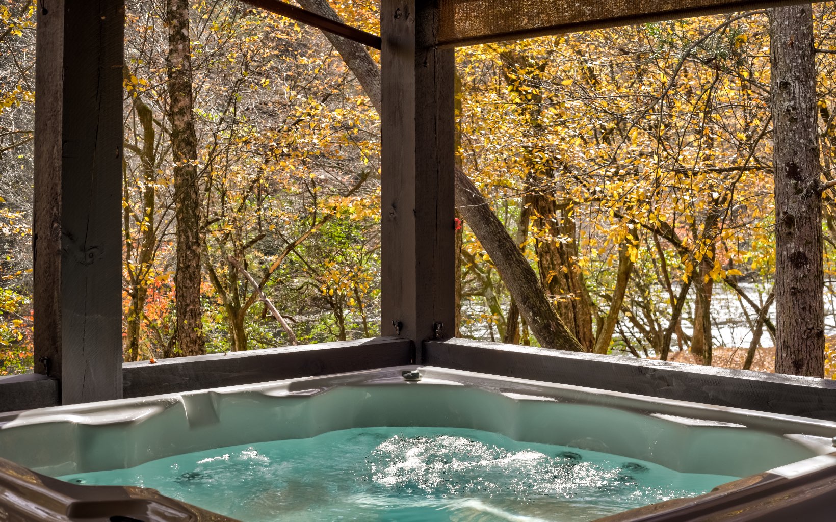 15 Kiki's River Road Blue Ridge, GA 30513 - Photo 31 of 32 a view of a bathtub in an outdoor next to a yard
