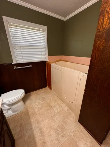 a bathroom with a sink a toilet and a vanity