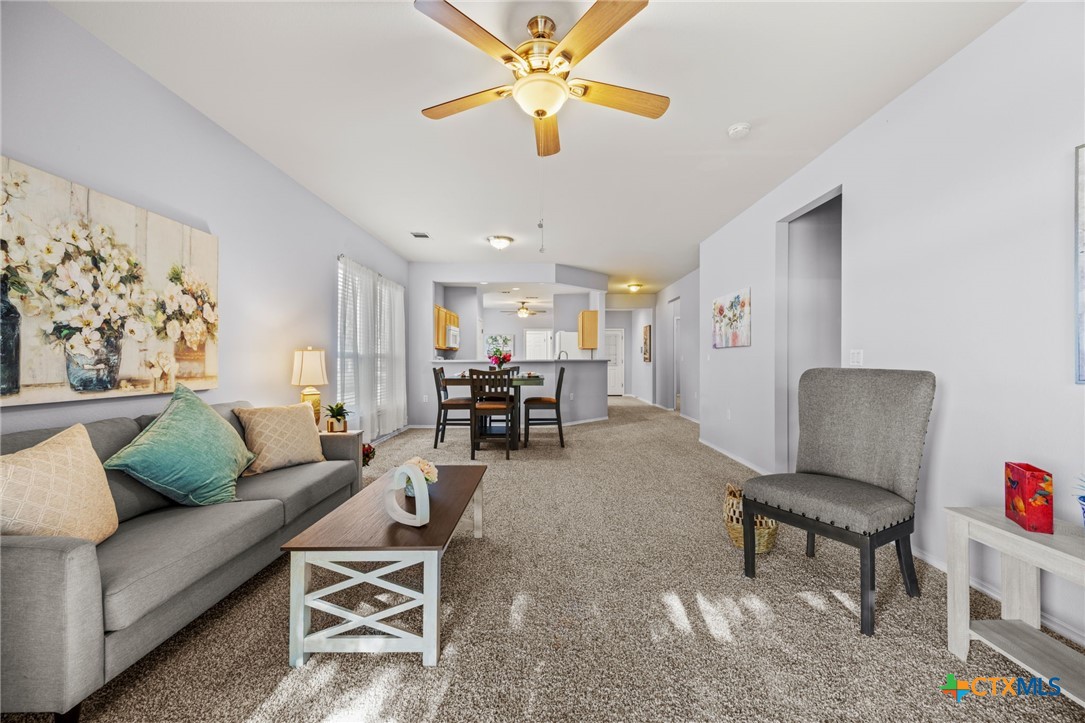 303 Bonham Loop Georgetown, TX 78633 - Photo 6 of 12 Living Room Open to Dining Room
