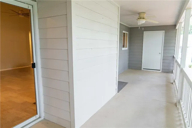 a view of elevator and hallway