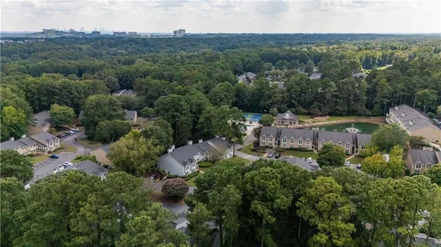 an aerial view of multiple house