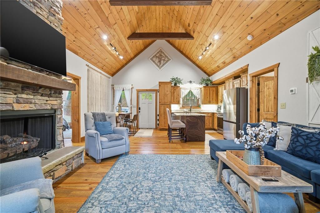 41 Bunks Way Morganton, GA 30560 - Photo 12 of 33 a living room with furniture and a fireplace