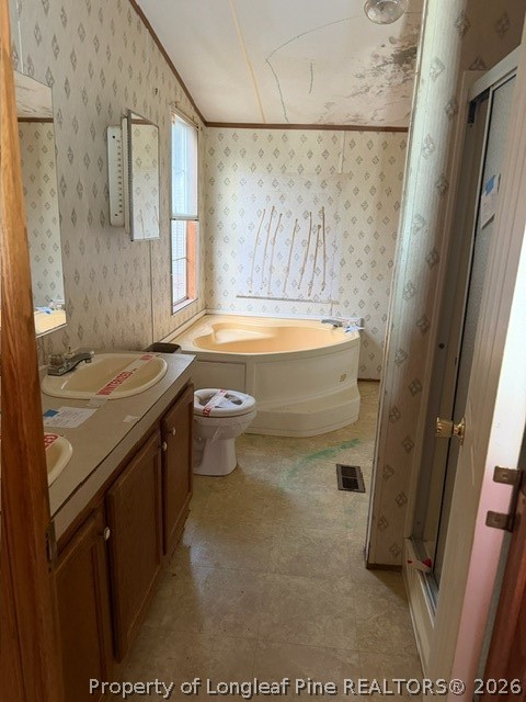 95 Eric Lane Autryville, NC 28318 - Photo 8 of 10 a bathroom with a granite countertop sink and a mirror