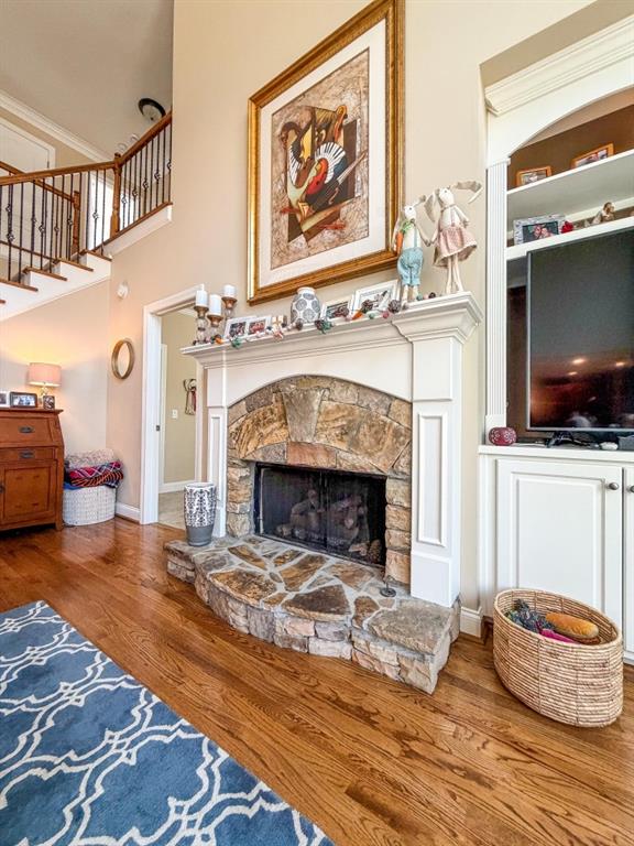 310 Flatstone Way Marietta, GA 30064 - Photo 24 of 44 a living room with furniture and a fireplace