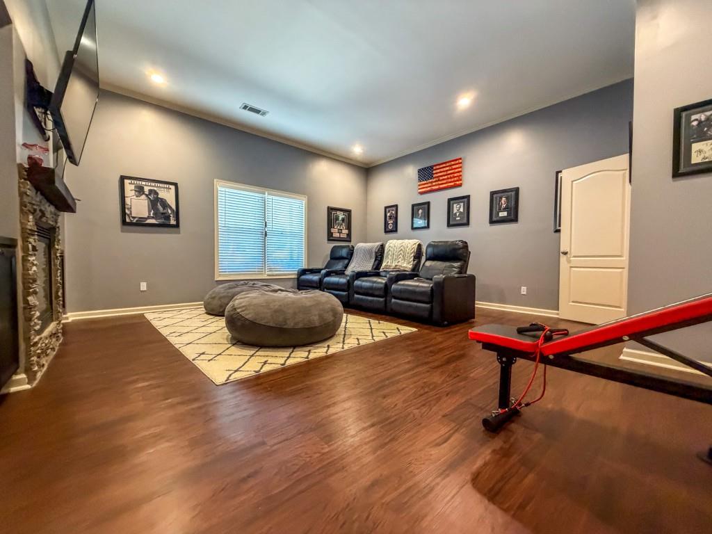 310 Flatstone Way Marietta, GA 30064 - Photo 32 of 44 a living room with furniture pool table and a flat screen tv