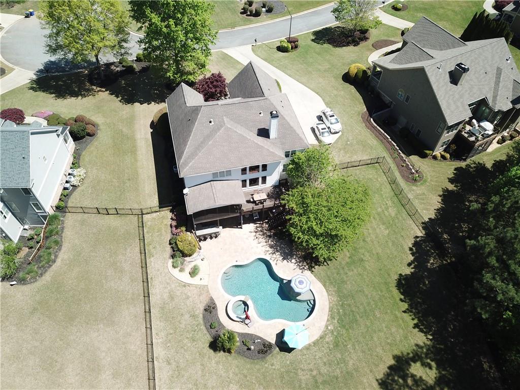 310 Flatstone Way Marietta, GA 30064 - Photo 41 of 44 an aerial view of a house with a yard