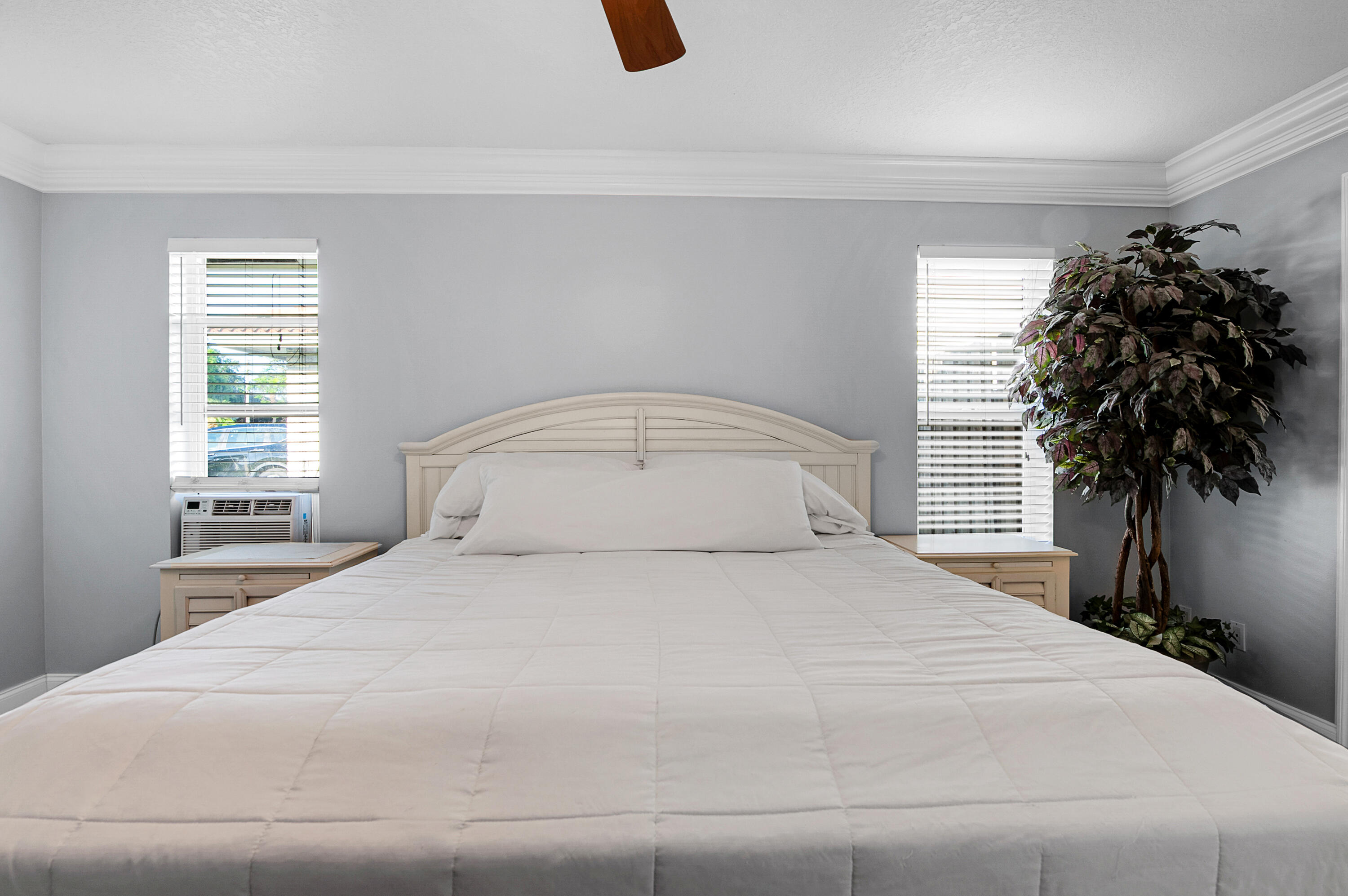 1560 Southwest 16th Street Boca Raton, FL 33486 - Photo 22 of 72 a bedroom with a bed and a potted plant