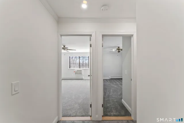 wooden floor and closet in a room