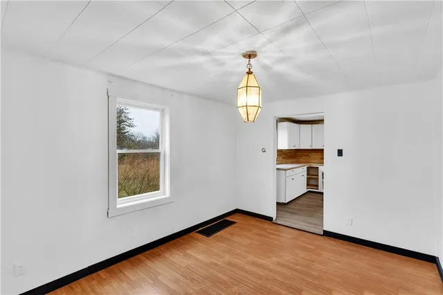 an empty room with window