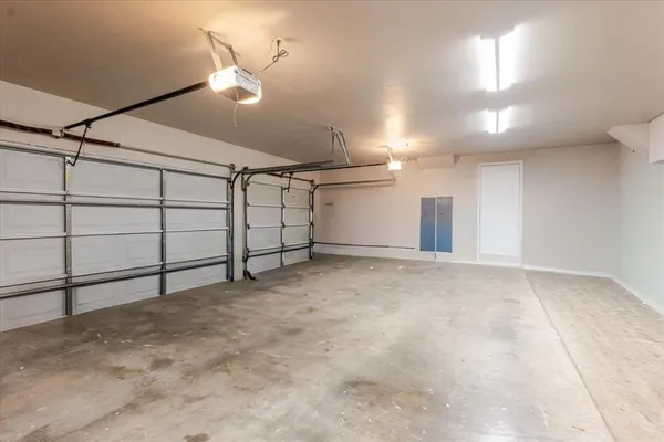 a view of balcony with wooden floor