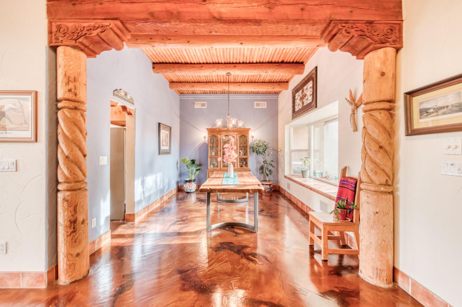 17433 El Dorado Madera, CA 93636 - Photo 4 of 49 a view of a balcony with couch and wooden floor
