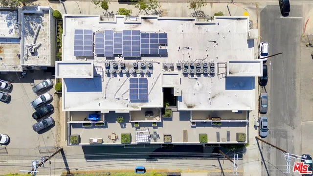 an aerial view of a city