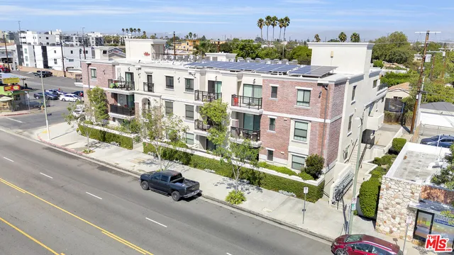 an aerial view of multiple houses