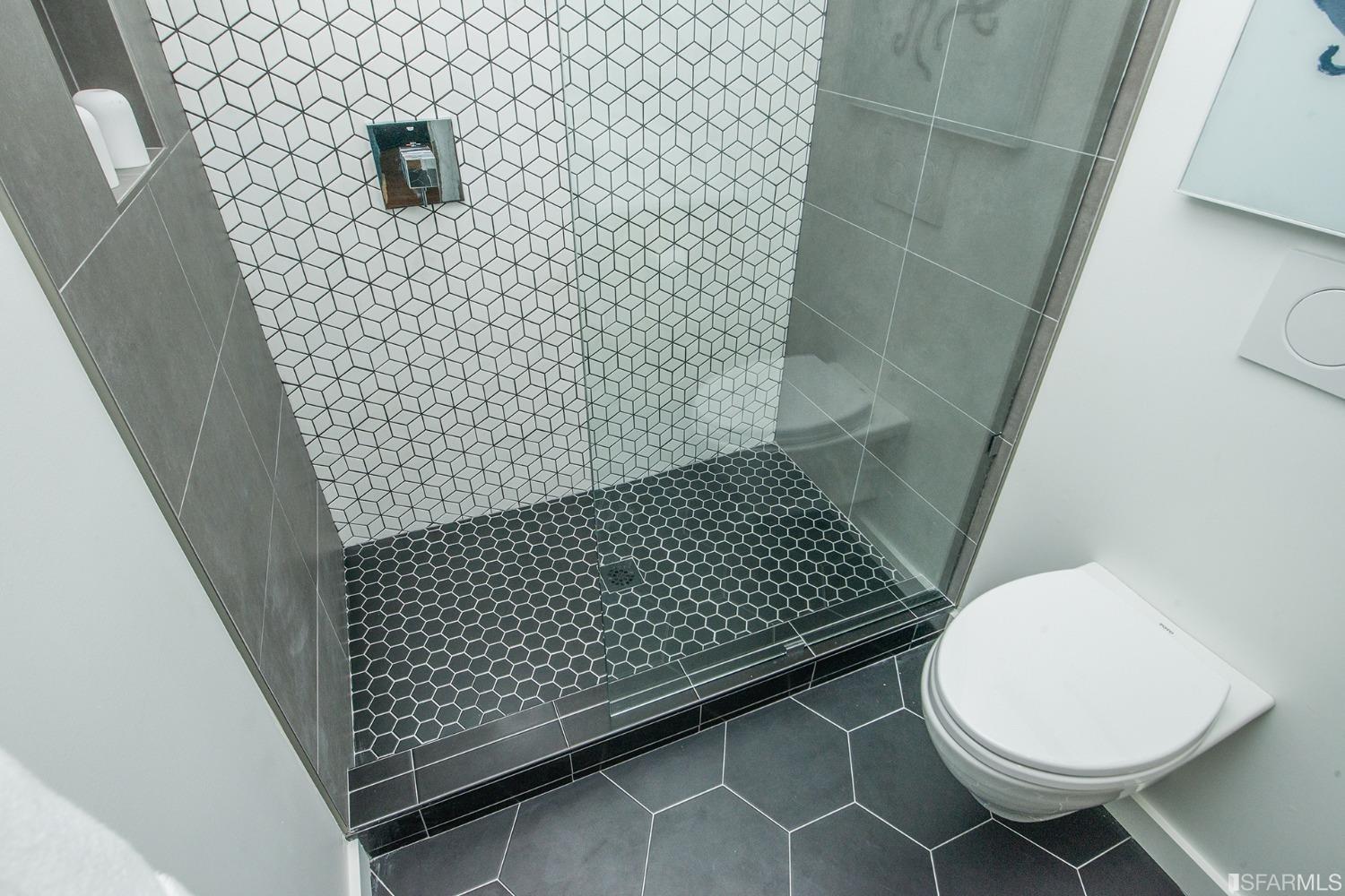 2422 Bonar Street Berkeley, CA 94702 - Photo 34 of 54 a bathroom with a sink toilet and shower