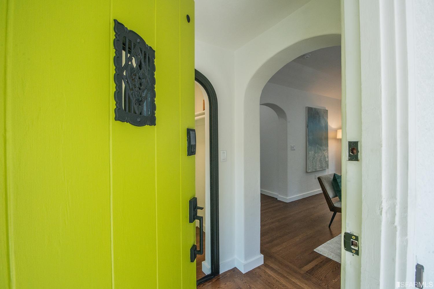 2422 Bonar Street Berkeley, CA 94702 - Photo 35 of 54 a view of a hallway with painted walls