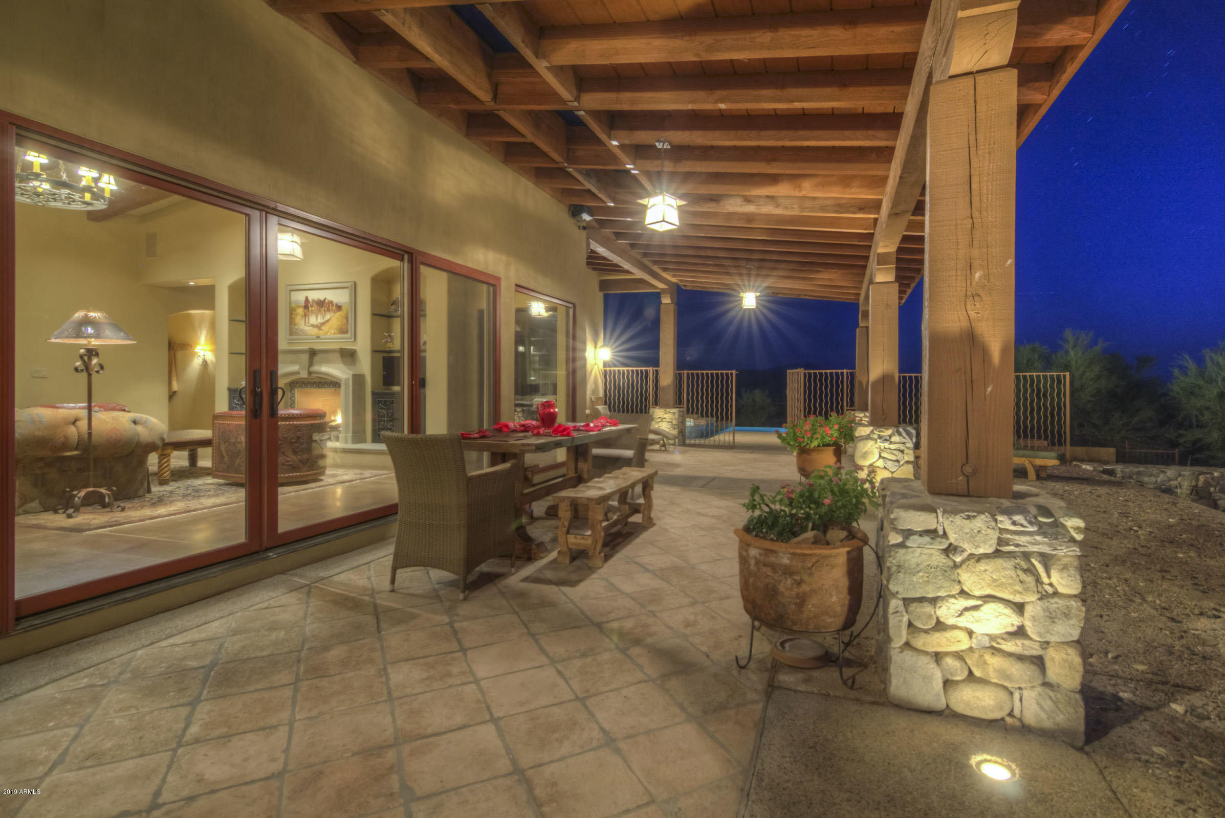 17106 Ranch Road Rio Verde, AZ 85263 - Photo 38 of 64 South patio at dusk