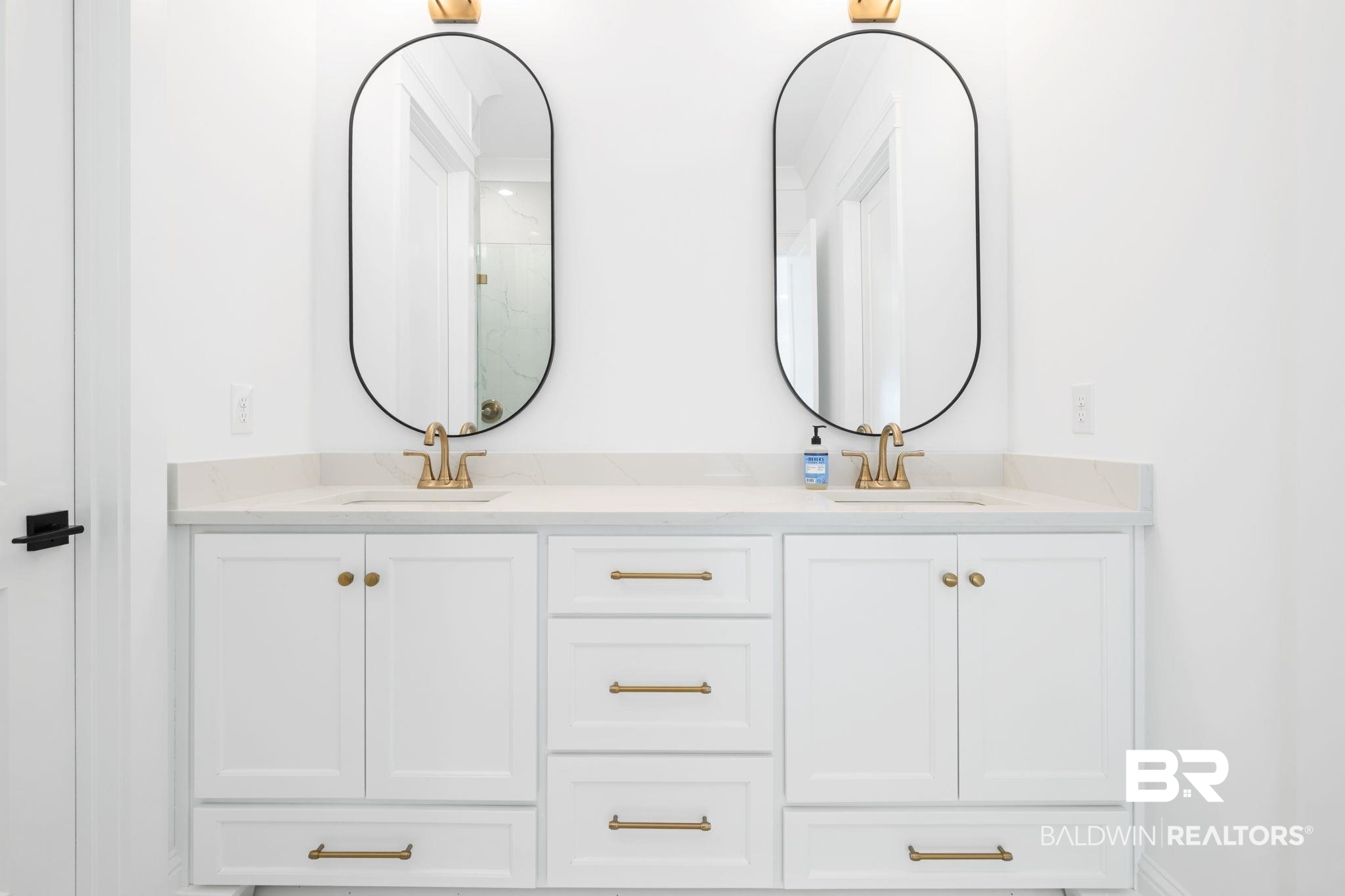 30313 River Road Orange Beach, AL 36561 - Photo 36 of 50 Bathroom featuring double vanity and a marble finish shower