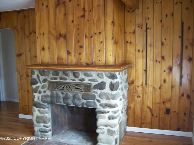 a view of wooden door