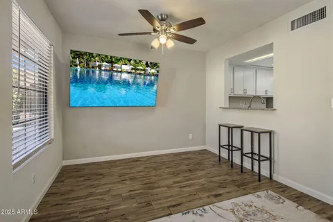 a very nice looking room with a workspace