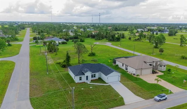 a aerial view of a house