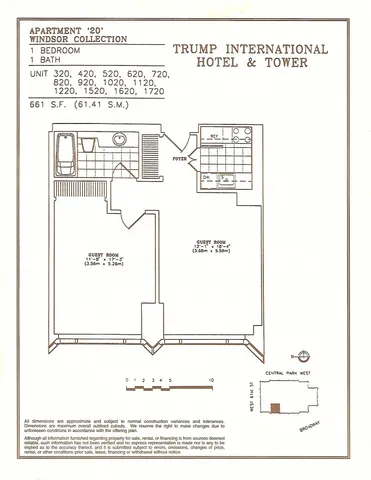$900,000 | 1 Central Park West, Unit 1620 | Upper West Side