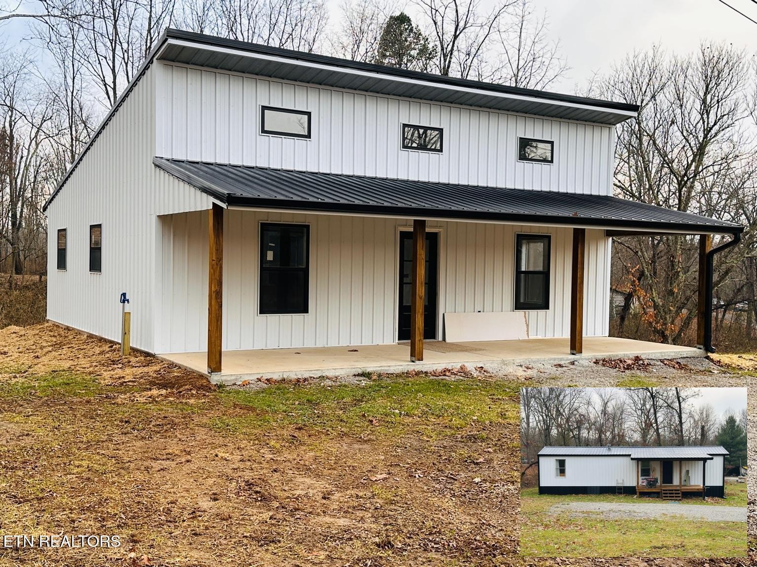 a house with yard in front of it