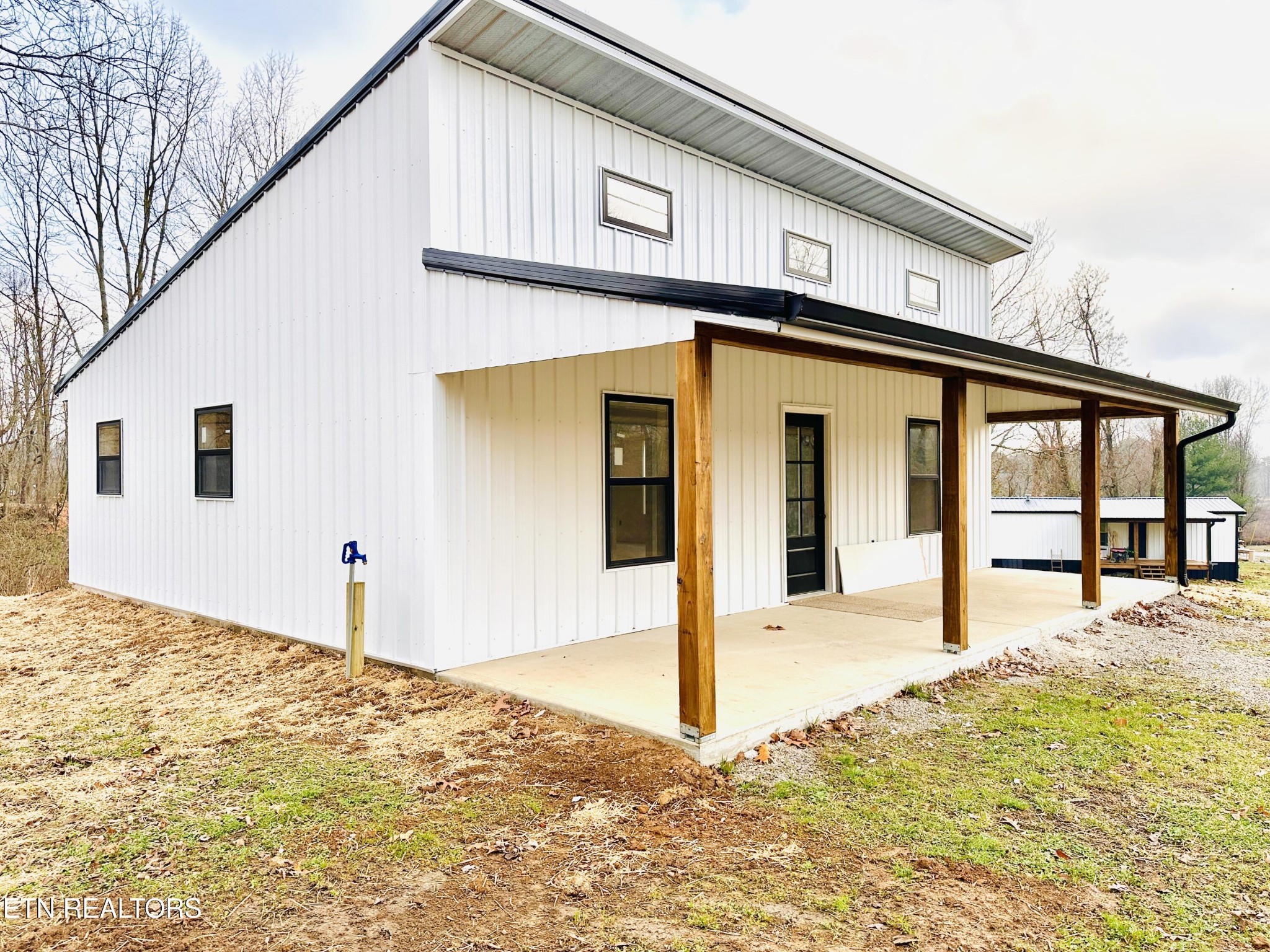 a front view of a house