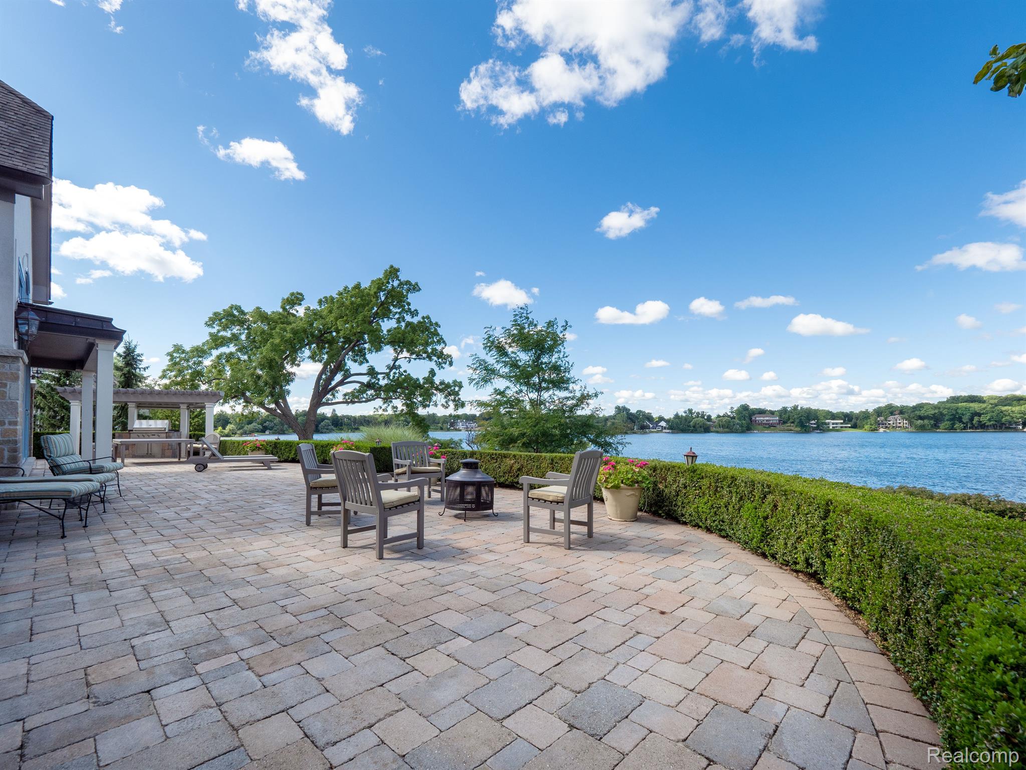 3530 Franklin Road Bloomfield Hills, MI 48302 - Photo 38 of 44 Expansive patio overlooks Lower Long Lake