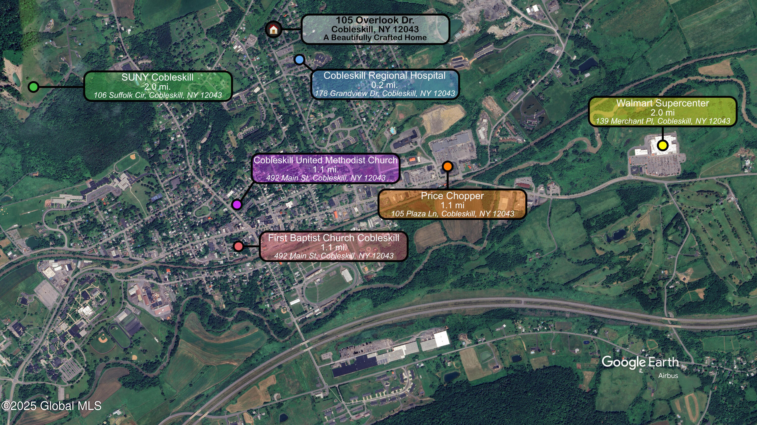 105 Overlook Drive Cobleskill, NY 12043 - Photo 32 of 35 Earth Map